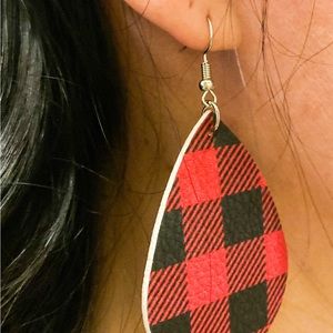 HONEY AND ROSES Women's Valentine's‎ Day Plaid Earrings, Great Jewelry Gifts!